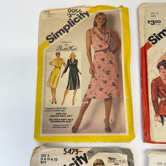 Simplicity Lot of 4 Vintage 80s Sewing Patterns‎ 9956 5352 5473 5355 - Picture 2 of 6